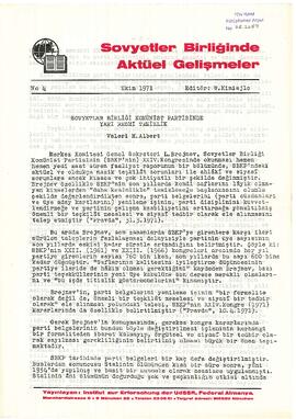 Sovyetler Birliğinde Aktüel Gelişmeler Dergisi