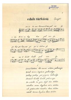 Edalı Türküsü (Çankırı Yöresi)