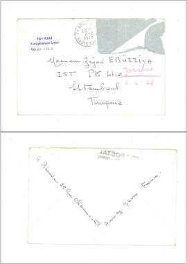 Josyane B. Roth’tan Ziyad Ebüzziya’ya kartpostal