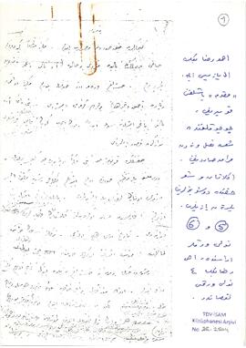 Ahmed Rıza’nın notları