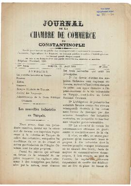 Journal de la Chambre de Commerce de Constantinople gazetesi