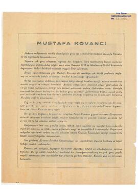 Mustafa Kovancı'nın biyografisi